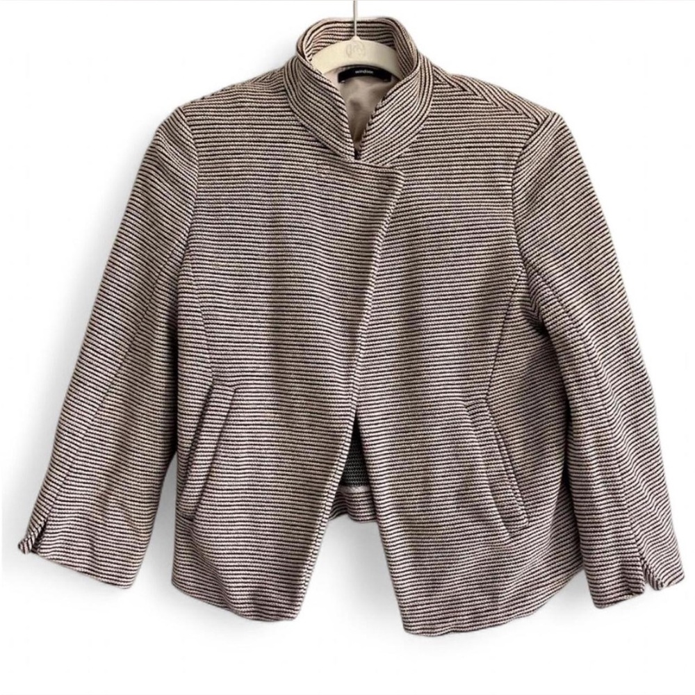 Cream Open Front Tweed Blazer - Picture 1 of 5